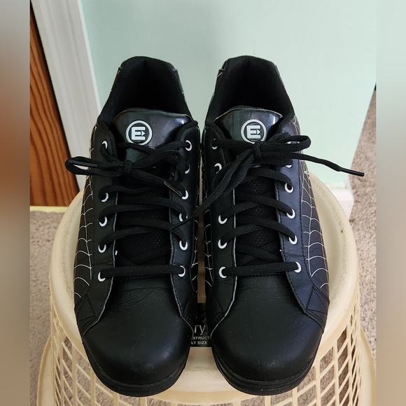 Etonic Black Widow Spider Web Bowling Shoes men's size 9.5 black - Picture 7 of 10